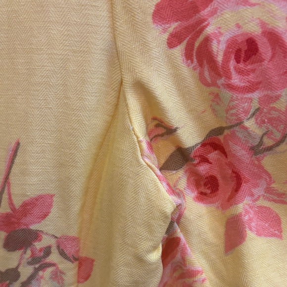 Floral Yellow Women's Blazer Cottagecore grandmacore coastal grandma, size 12 - Picture 7 of 16